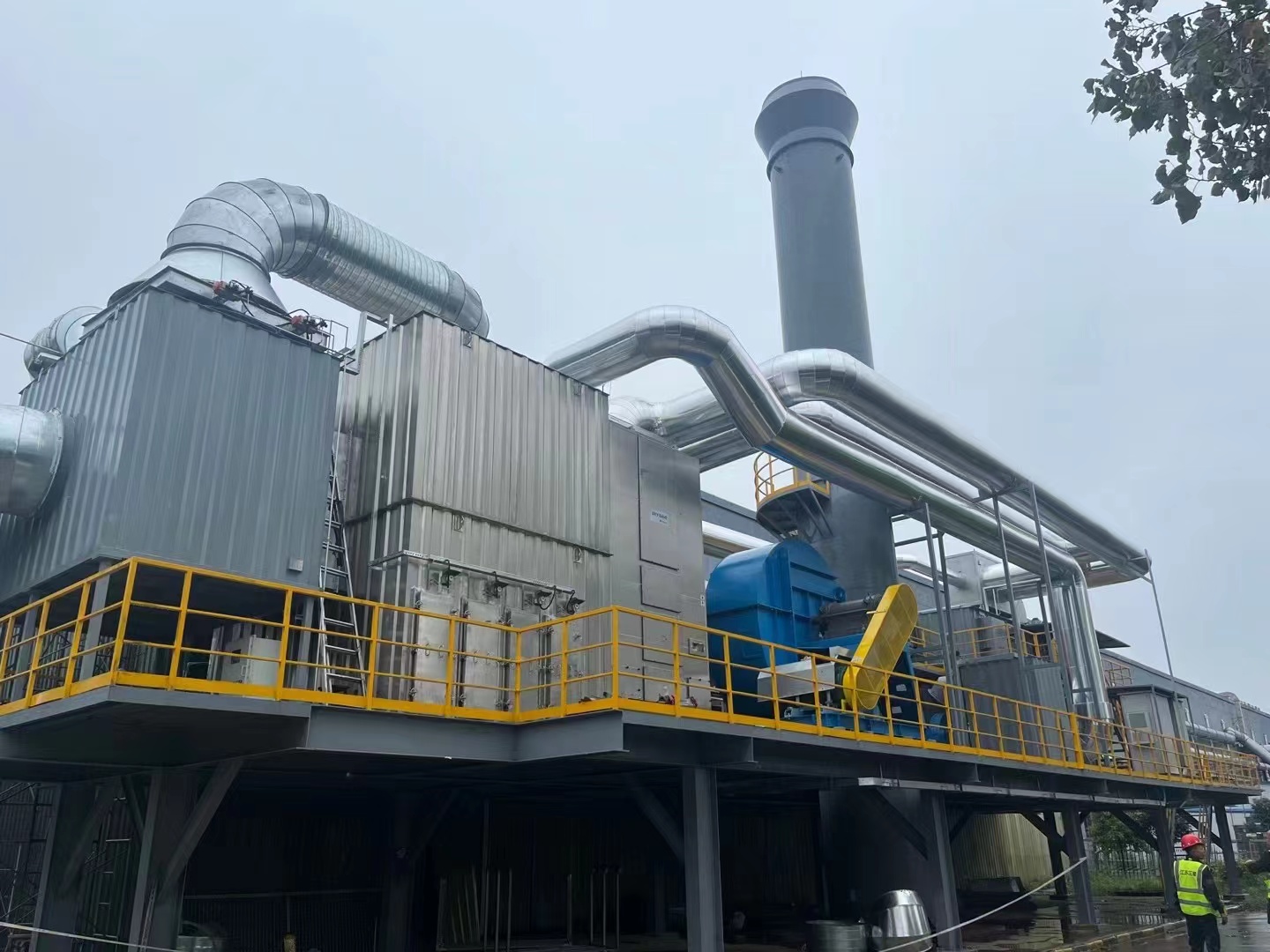 沸石濃縮轉輪裝置+(RTO)蓄熱式焚燒爐 沸石轉輪+RTO